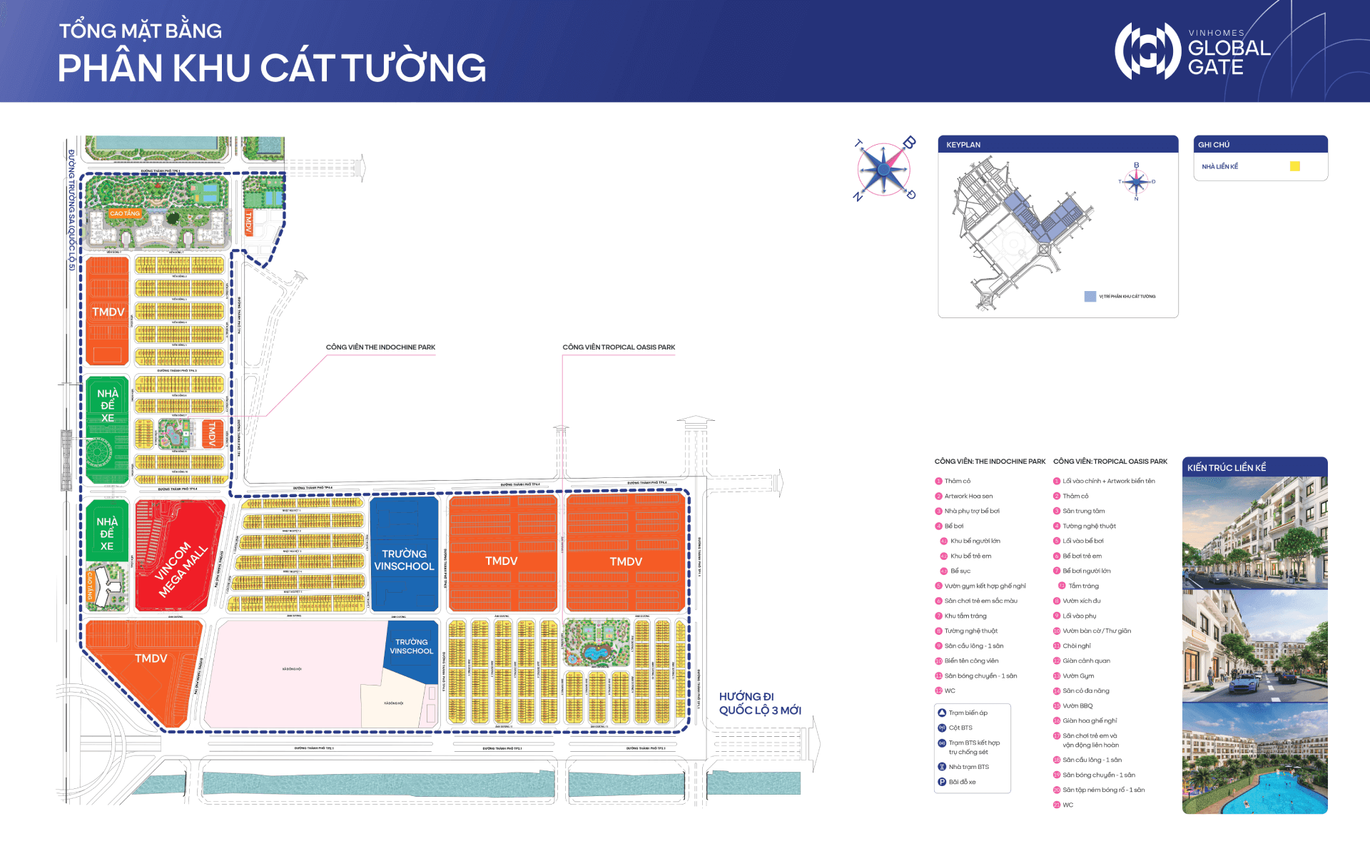Mặt bằng phân khu Cát Tường
